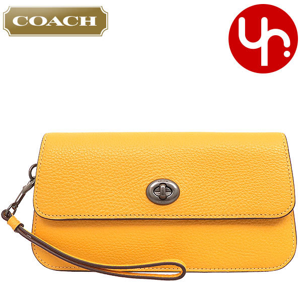 Yahoo! Yahoo!ショッピング(ヤフー ショッピング)コーチ COACH 小物 ポーチ FC2298 C2298 オーカー ペブルド レザー コーチ オリジナルズ リストレット （ストラップ付き） アウトレット レディース