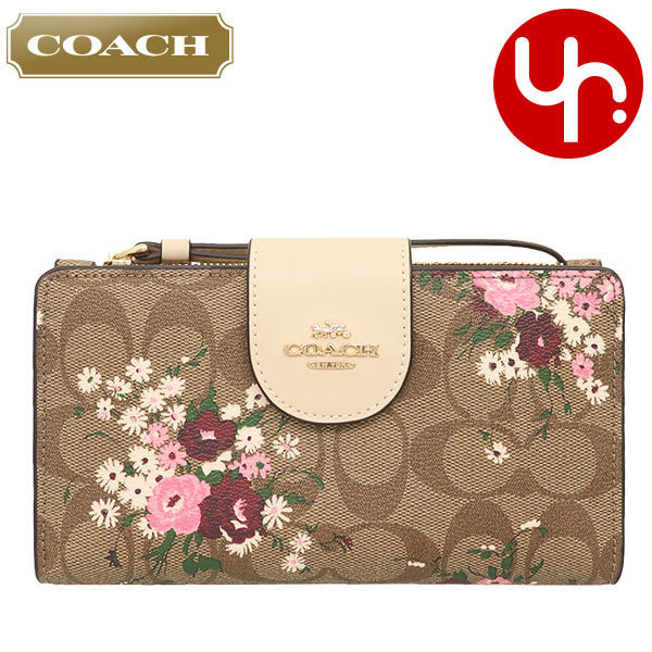 コーチ COACH 財布 長財布 FC3722 C3722 カーキマルチ シグネチャー エバーグリーン フローラル プリント テック フォン ウォレット  アウトレット レディース : co-ko210416-14 : インポートコレクションYR - 通販 - Yahoo!ショッピング