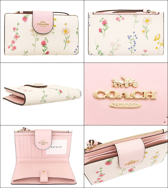 コーチ COACH 財布 長財布 FC3371 C3371 チョークマルチ スペースド ワイルドフラワー プリント PVC レザー フォン ウォレット  アウトレット レディース : co-ko210426-9 : インポートコレクションYR - 通販 - Yahoo!ショッピング