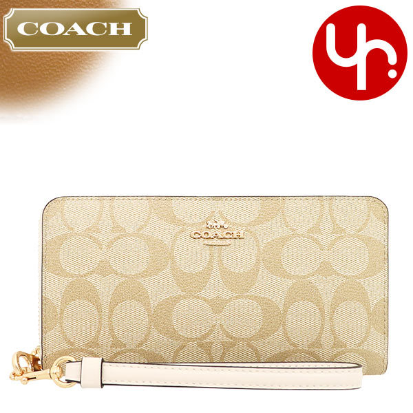 コーチ COACH 財布 長財布 FC4452 C4452 シグネチャー ロング ジップ アラウンド ウォレット （ストラップ付き） アウトレット レディース｜import-collection-yr｜03