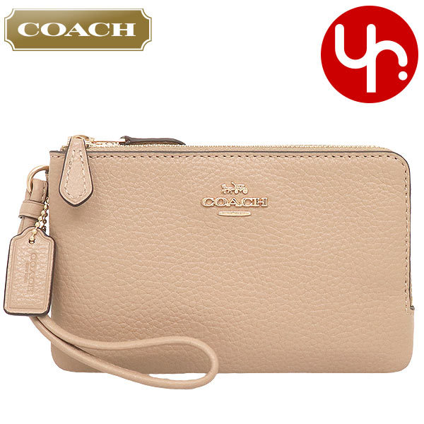 コーチ COACH 小物 ポーチ F06649 6649 ラグジュアリー ペブルド レザー ダブル コーナー ジップ リストレット アウトレット レディース｜import-collection-yr｜03