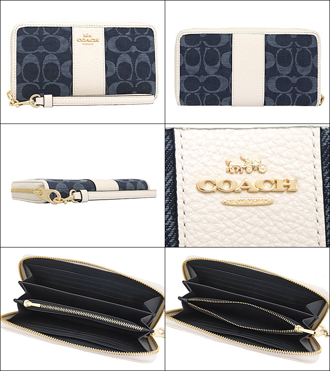 コーチ COACH 財布 長財布 FC4453 C4453 デニムマルチ デニム シグネチャー キャンバス ジップ アラウンド （ストラップ付き） アウトレット  レディース :co-ko210618-13:インポートコレクションYR - 通販 - Yahoo!ショッピング