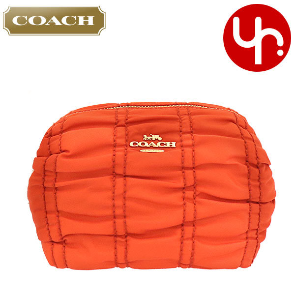 Yahoo! Yahoo!ショッピング(ヤフー ショッピング)コーチ COACH 小物 ポーチ FC4224 C4224 マンゴー ルーシュド ナイロン スモール ボクシー コスメティック ケース アウトレット レディース