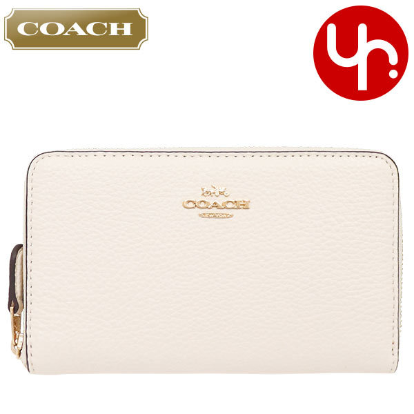 コーチ COACH 財布 二つ折り財布 FC4124 C4124 ラグジュアリー ペブルド レザー ミディアム ジップ アラウンド アウトレット レディース