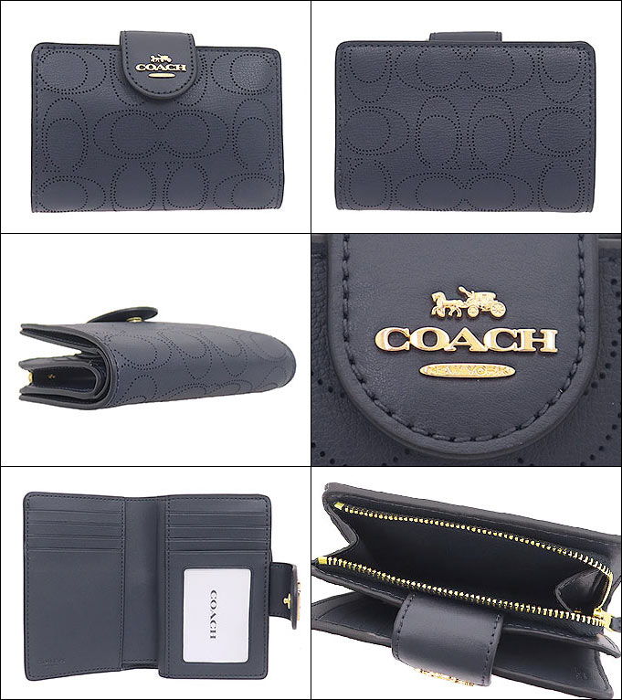 コーチ COACH 財布 二つ折り財布 FC4768 C4768 ミッドナイト パフォ