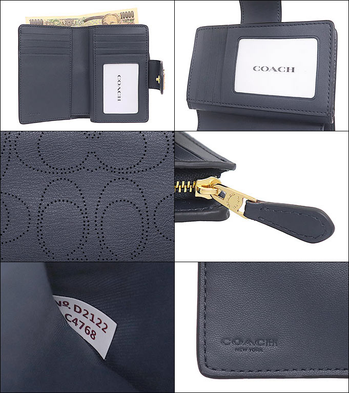 コーチ COACH 財布 二つ折り財布 FC4768 C4768 ミッドナイト パフォ