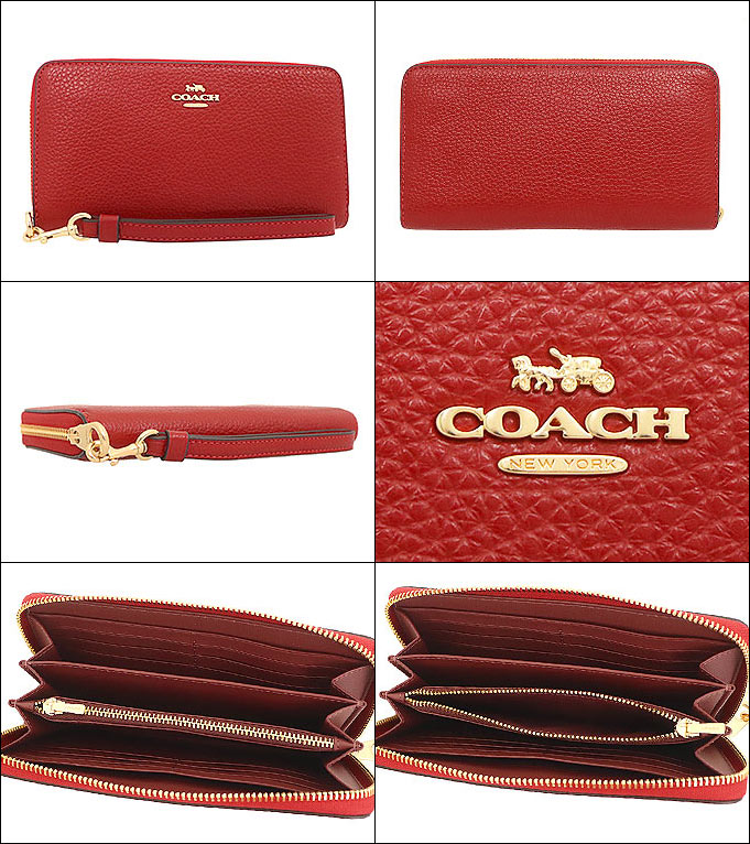 COACH コーチ 財布 長財布 FC4451 C4451 ボールドレッド