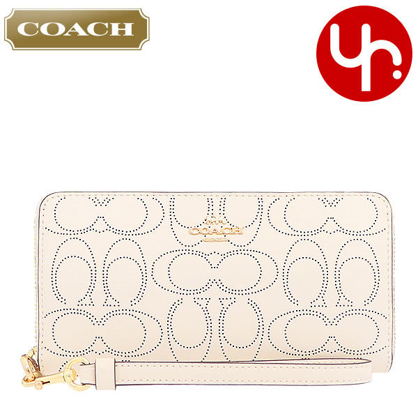 コーチ COACH 財布 長財布 FC4715 C4715 チョーク パフォレイテッド シグネチャー ジップ アラウンド ウォレット  （ストラップ付き） アウトレット レディース : co-ko210714-4 : インポートコレクションYR - 通販 - Yahoo!ショッピング