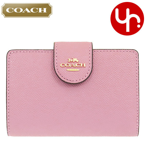 コーチ COACH 財布 二つ折り財布 F06390 6390 トゥルーピンク クロスグレーン レザー ミディアム コーナー ジップ ウォレット  アウトレット レディース : co-ko211008-1 : インポートコレクションYR - 通販 - Yahoo!ショッピング