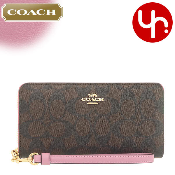 COACH コーチ 財布 長財布 FC4452 C4452 ブラウン×トゥルー