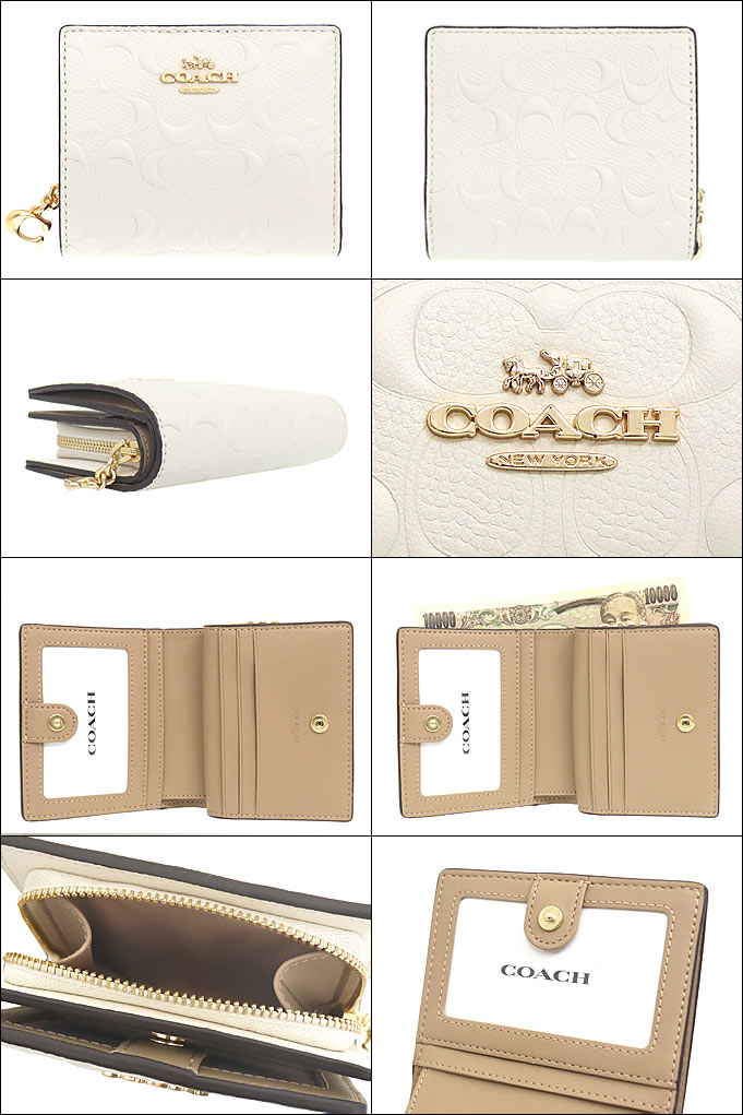 コーチ COACH 財布 二つ折り財布 FC7353 C7353 チョーク デボスド