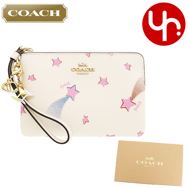 Yahoo! Yahoo!ショッピング(ヤフー ショッピング)コーチ COACH 小物 ポーチ FC7350 C7350 チョークマルチ ディスコ スター プリント PVC レザー リストレット チャーム 3点セット アウトレット レディース