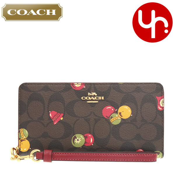 COACH コーチ 財布 長財布 FC7411 C7411 ブラウン×ブラック