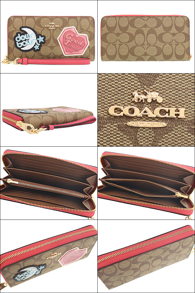 コーチ COACH 財布 長財布 FC6995 C6995 カーキマルチ シグネチャー