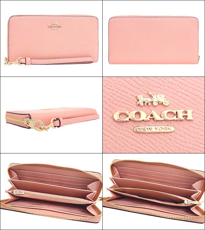 【未使用級】　COACH コーチ 長財布 ラウンドジッパー ブルー ストラップ付 楽天市場】COACH【コーチ】ラウンドファスナー長財布 C3414
