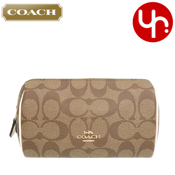 Yahoo! Yahoo!ショッピング(ヤフー ショッピング)コーチ COACH 小物 ポーチ FC7359 C7359 カーキ×チョーク ラグジュアリー シグネチャー PVC コスメティック ケース 17 アウトレット レディース