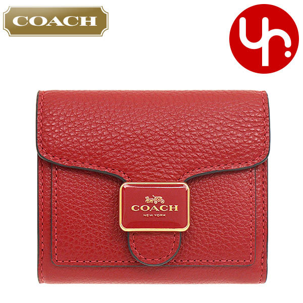 COACH コーチ 折り財布 ペッパー ウォレット レッド - 小物