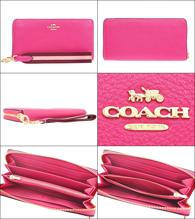 コーチ COACH 財布 長財布 FC8277 C8277 ボールドピンク ペブルド レザー ロング ジップ アラウンド ウォレット （ストラップ付き）  アウトレット レディース :co-ko220228-1:インポートコレクションYR - 通販 - Yahoo!ショッピング