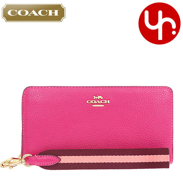 コーチ COACH 財布 長財布 FC8277 C8277 ボールドピンク ペブルド レザー ロング ジップ アラウンド ウォレット （ストラップ付き）  アウトレット レディース : co-ko220228-1 : インポートコレクションYR - 通販 - Yahoo!ショッピング