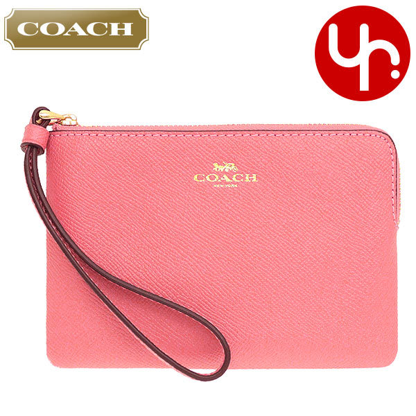 Yahoo! Yahoo!ショッピング(ヤフー ショッピング)コーチ COACH 小物 ポーチ F58032 58032 タフィー ラグジュアリー クロスグレーン レザー コーナー ジップ リストレット アウトレット レディース