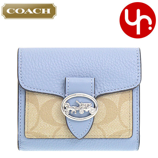 コーチ COACH 二つ折り スモール ウォレット 7250 カーキ チョーク-