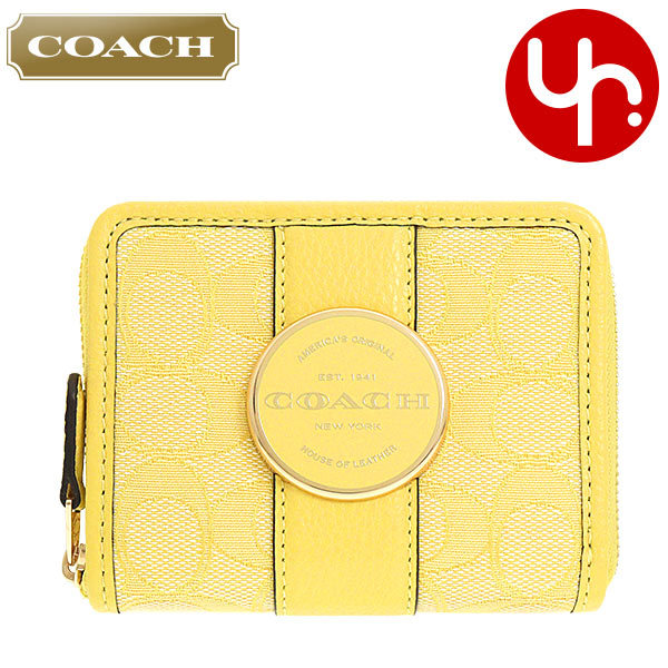 コーチ COACH 財布 二つ折り財布 FC8323 ロニー シグネチャー ジャガード COACH ロゴ スモール ジップ アラウンド ウォレット  アウトレット レディース