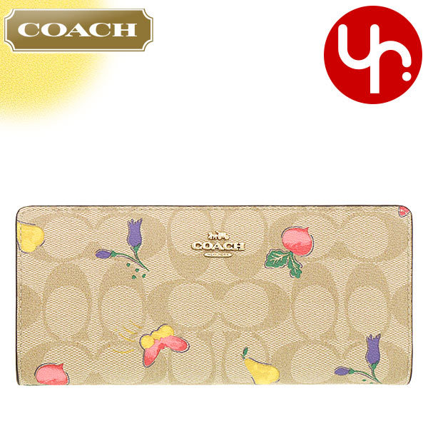 コーチ　COACH　イエロー レザー 長財布 Cロゴ コーチ 長財布 レディース アウトレット COACH F16612 SVOG0