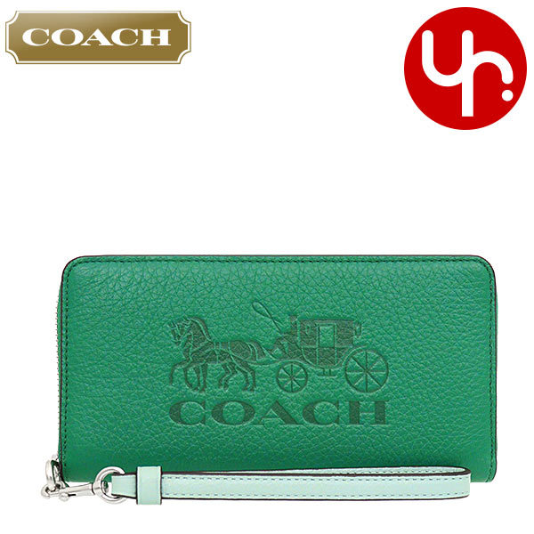 コーチ COACH 財布 長財布 FC5889 C5889 ホース アンド キャリッジ カラーブロック レザー ストラップ付き アウトレット レディース