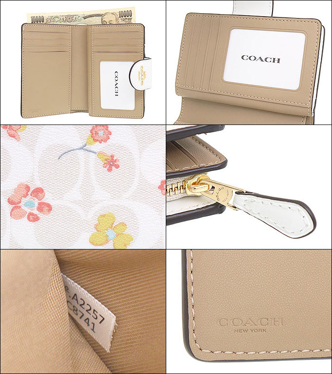 コーチ COACH 財布 二つ折り財布 FC8741 C8741 チョークマルチ