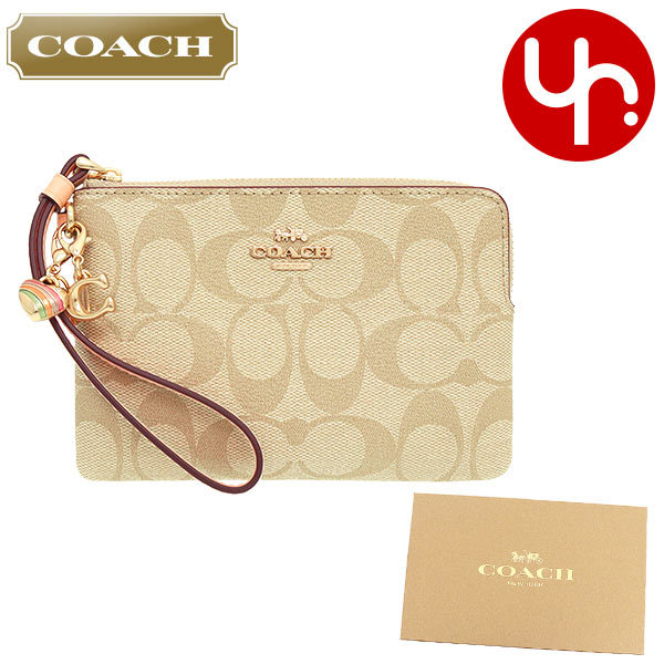 Yahoo! Yahoo!ショッピング(ヤフー ショッピング)コーチ COACH 小物 ポーチ FC8726 C8726 ライトカーキ×フェイディドブラッシュ シグネチャー リストレット チャーム セット アウトレット レディース