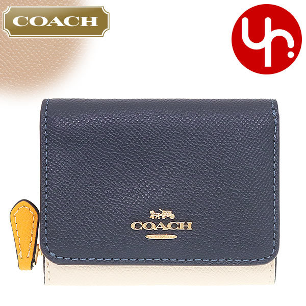 コーチ COACH 財布 三つ折り財布 F02923 2923 カラーブロック クロス