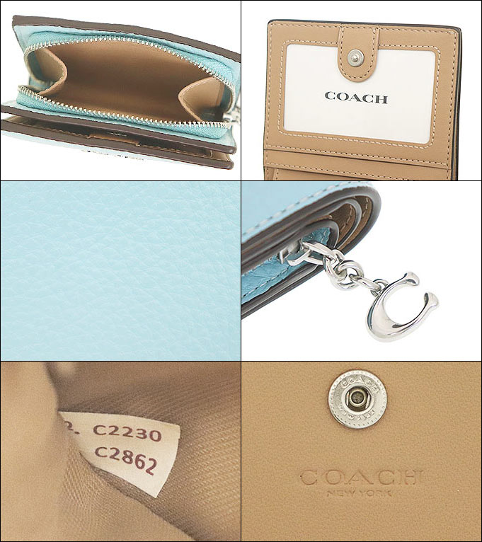 コーチ COACH 財布 二つ折り財布 FC2862 C2862 パウダーブルー