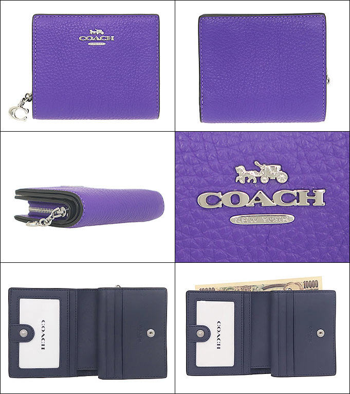 コーチ COACH 財布 二つ折り財布 FC2862 C2862 スポーツパープル ペブルド レザー C チャーム スナップ ラウンド ジップ  ウォレット アウトレット レディース :co-ko220617-5:インポートコレクションYR - 通販 - Yahoo!ショッピング