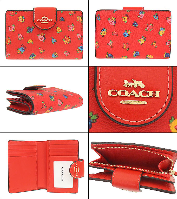 コーチ COACH 財布 二つ折り財布 FC9934 C9934 マイアミレッドマルチ