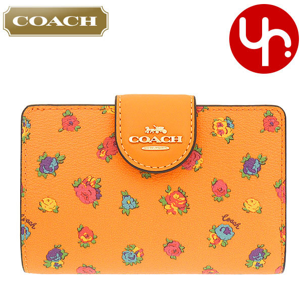 コーチ COACH 財布 二つ折り財布 FC9934 C9934 ライトオレンジマルチ