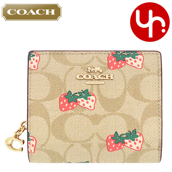 COACH ストロベリーパターン 二つ折り財布