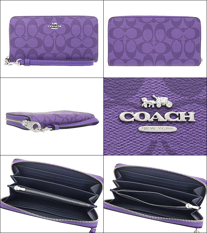 コーチ COACH 財布 長財布 FC4452 C4452 スポーツパープル シグネチャー ロング ジップ アラウンド ウォレット （ストラップ付き）  アウトレット レディース : co-ko220624-4 : インポートコレクションYR - 通販 - Yahoo!ショッピング