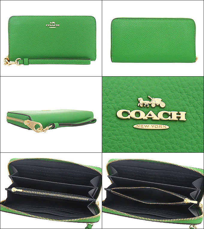 最大63%OFFクーポン COACH コーチ ストラップ付き 長財布 ケリー