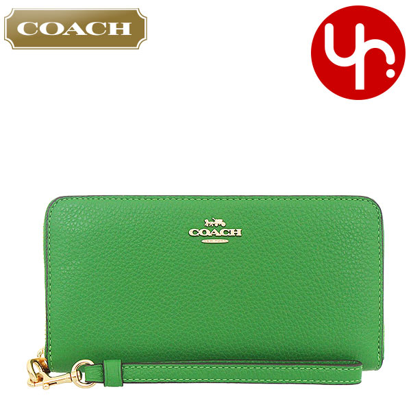 COACH コーチ 財布 長財布 FC4451 C4451 ケリーグリーン ペブルド 