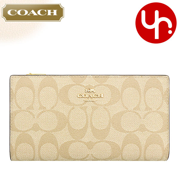 コーチ COACH 財布 長財布 FC8714 C8714 ライトカーキ×チョーク