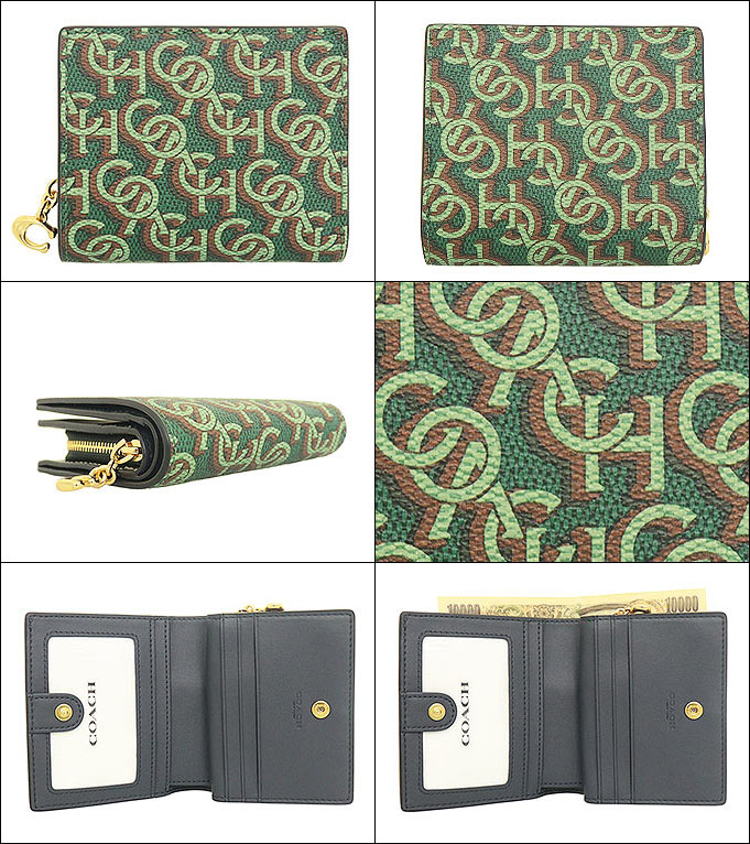 COACH コーチ 財布 二つ折り財布 FCF522 CF522 グリーン