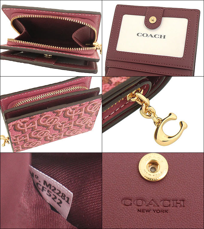 コーチ COACH 財布 二つ折り財布 FCF522 CF522 ルージュ シグネチャー