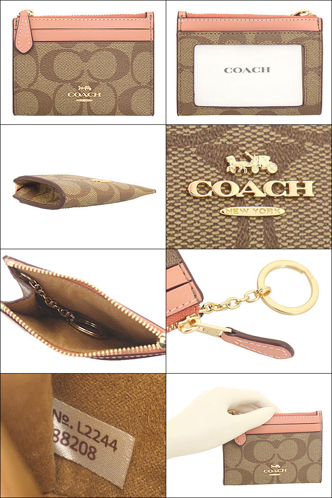 コーチ COACH 財布 コインケース F88208 88208 カーキ×ライトコーラル