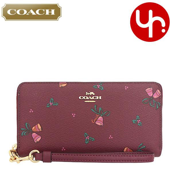 COACH コーチ 財布 長財布 FCF355 CF355 ブラックチェリーマルチ 