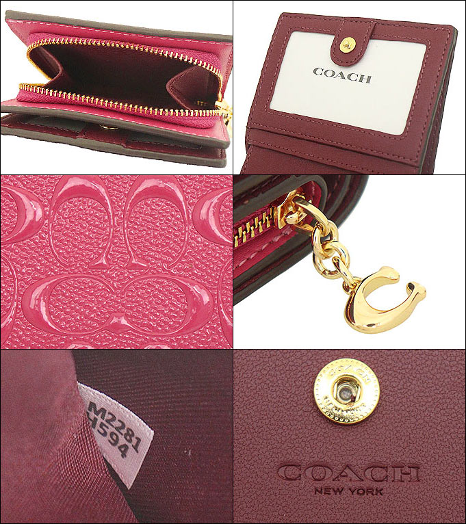 コーチ COACH 財布 二つ折り財布 FCH594 CH594 ストロベリーヘイズ デボスド シグネチャー パテント レザー C チャーム ウォレット  アウトレット レディース : co-ko230331-10 : インポートコレクションYR - 通販 - Yahoo!ショッピング