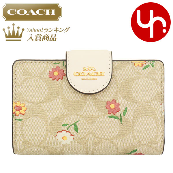 コーチ COACH 財布 二つ折り財布 FCH480 CH480 ライトカーキマルチ シグネチャー ノスタルジック ディッツィー PVC レザー ウォレット アウトレット レディース