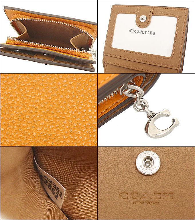 コーチ COACH 財布 二つ折り財布 FC2862 C2862 パパイヤ ペブルド