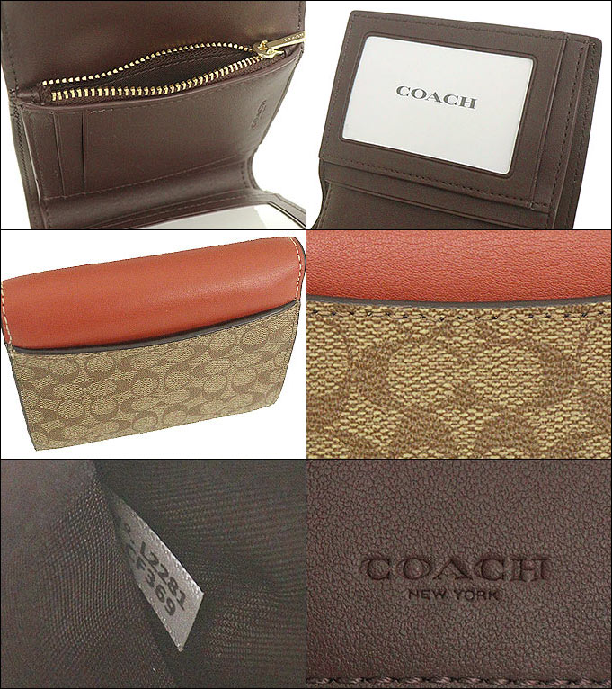COACH コーチ 財布 三つ折り財布 FCF369 CF369 カーキ