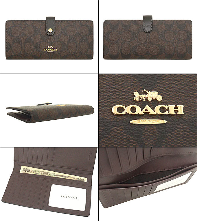 コーチ COACH 財布 長財布 FCH414 CH414 ブラウン×ブラック