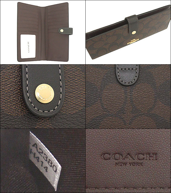 コーチ COACH 財布 長財布 FCH414 CH414 ブラウン×ブラック